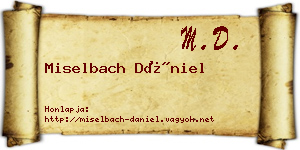Miselbach Dániel névjegykártya